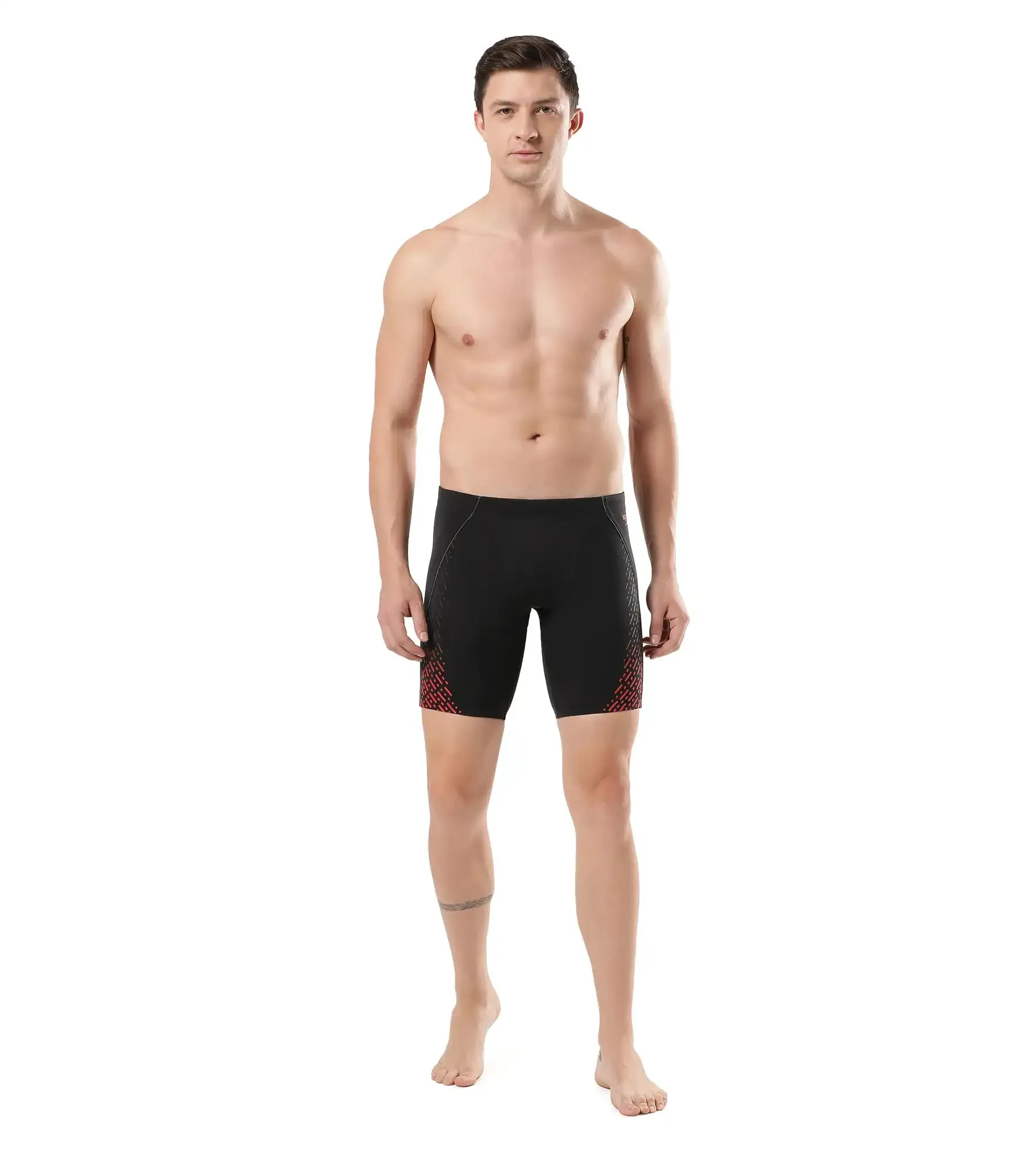 Men's Endurance Eco End  Mid Jammer - Black & Fed Red