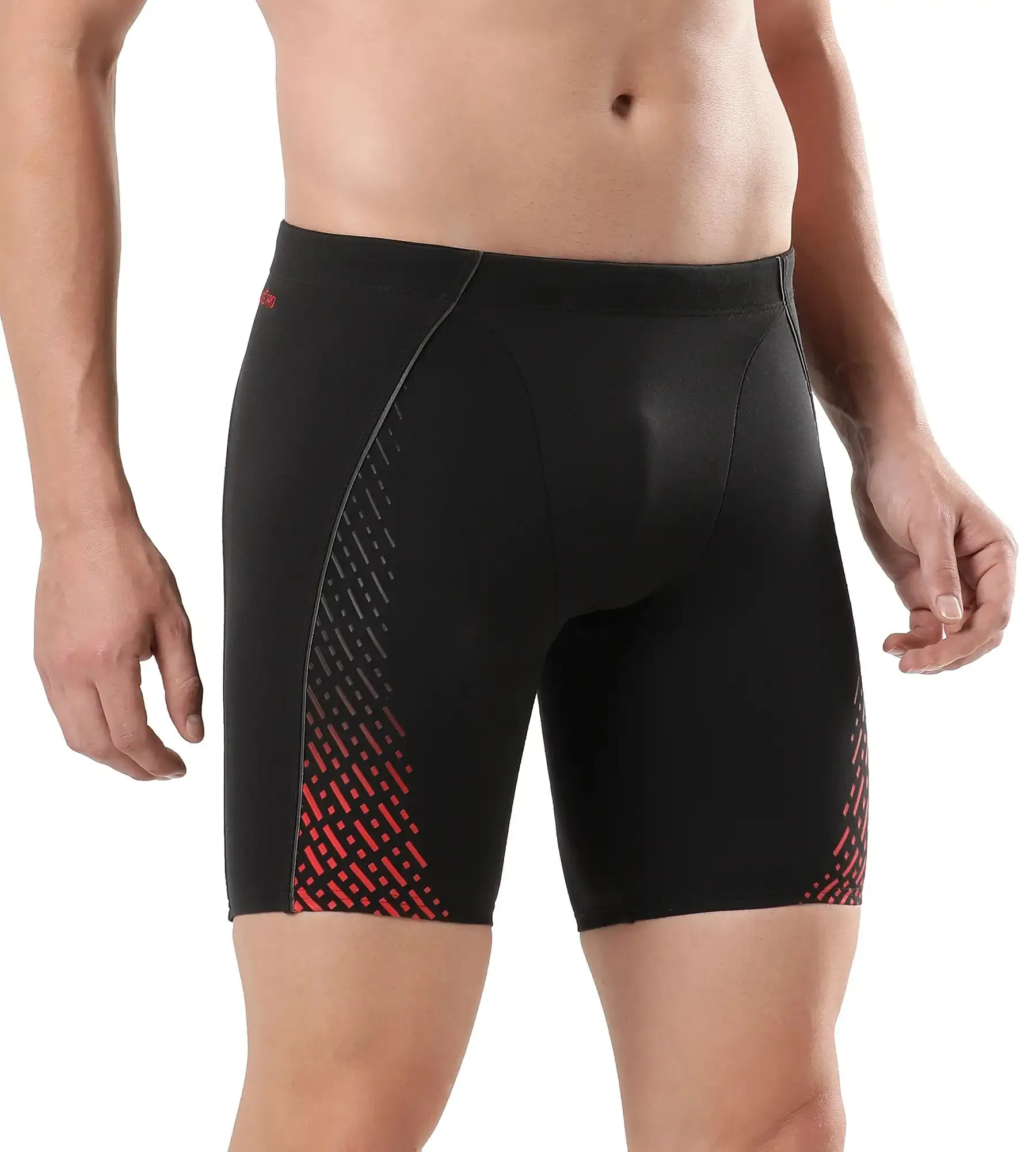 Men's Endurance Eco End  Mid Jammer - Black & Fed Red