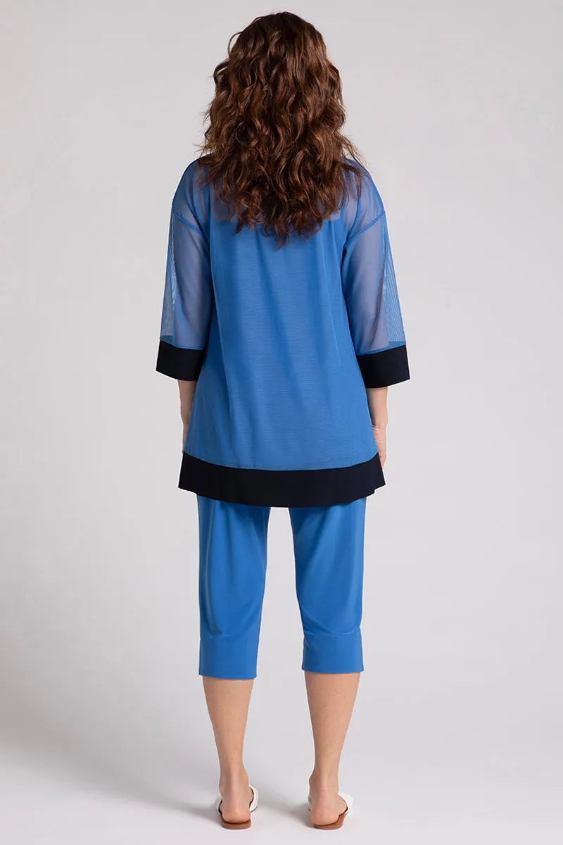 Mesh Keyhole Tunic | Marine