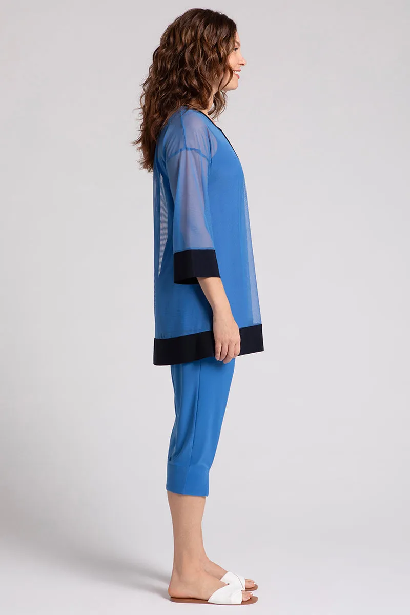 Mesh Keyhole Tunic | Marine