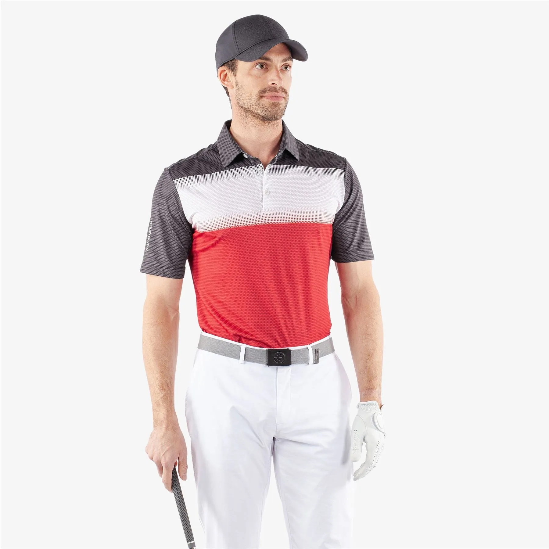 Mo Ventil8  Regular Fit Polo Red/Black - SS24