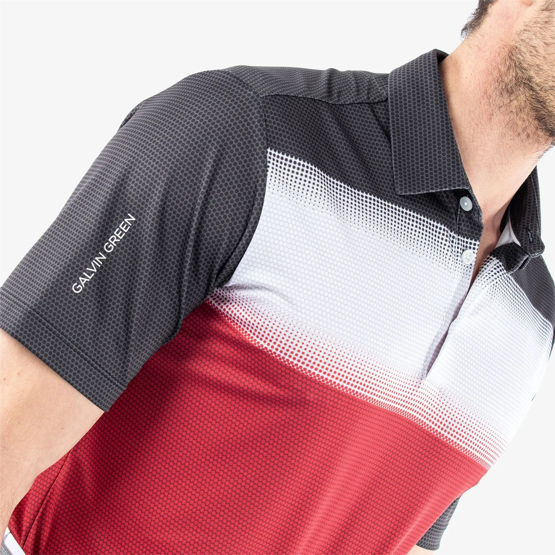 Mo Ventil8  Regular Fit Polo Red/Black - SS24