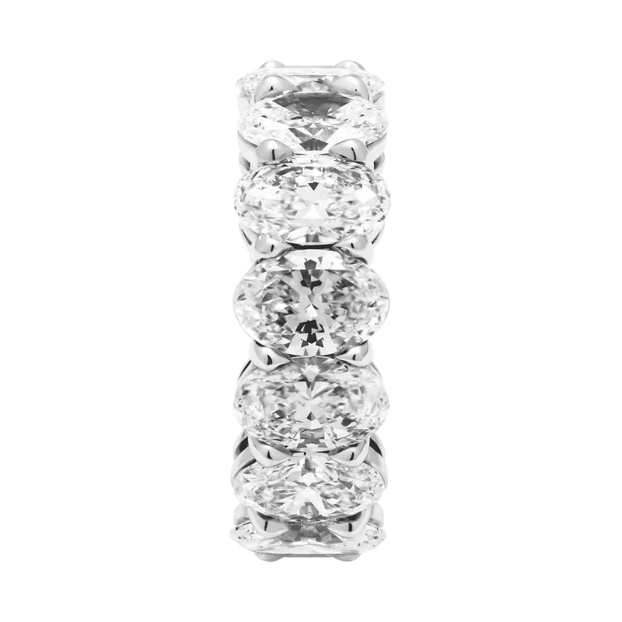 MYRA 10 Carat Oval Cut Diamond Eternity Band in Platinum 70 pointer GIA Certified By Mike Nekta SIZE 6