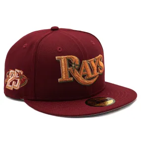 NEW ERA X FRESH RAGS 59FIFTY TAMPA BAY RAYS SCRIPT 25 Anniversary - Holiday Berries & Pine