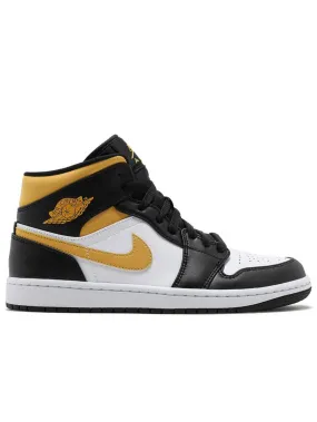 Nike Air Jordan 1 Mid White Pollen Black (GS)