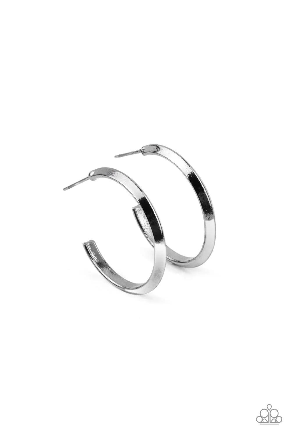 On The Brink - Black Hoop Earring