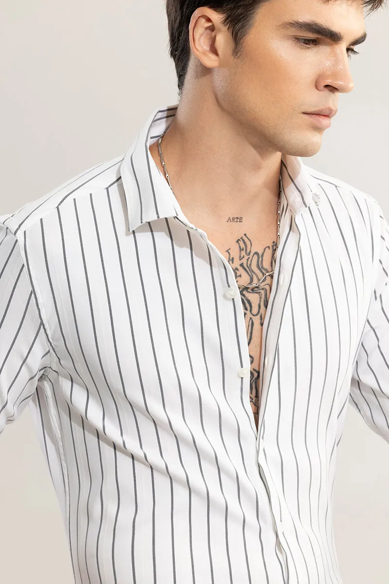 Pen Stripe Black Shirt