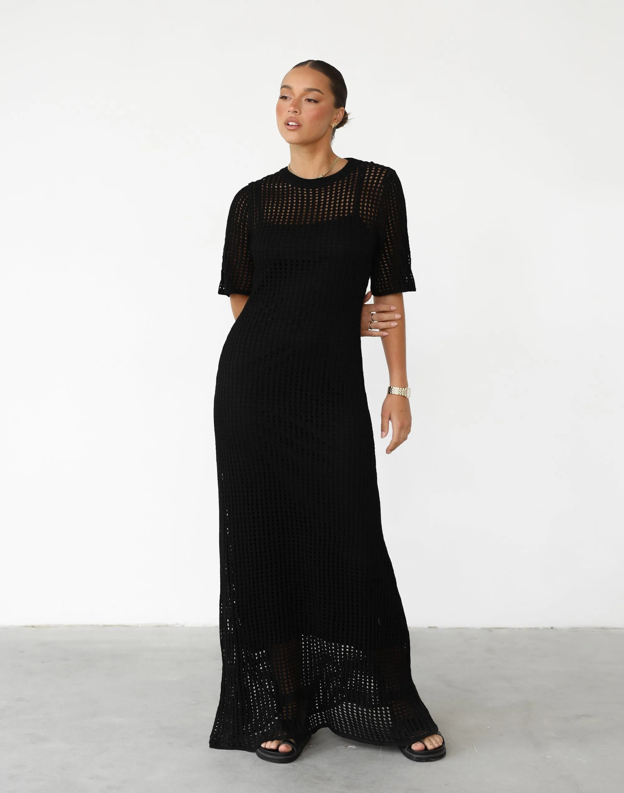 Phoemela Maxi Dress (Black)