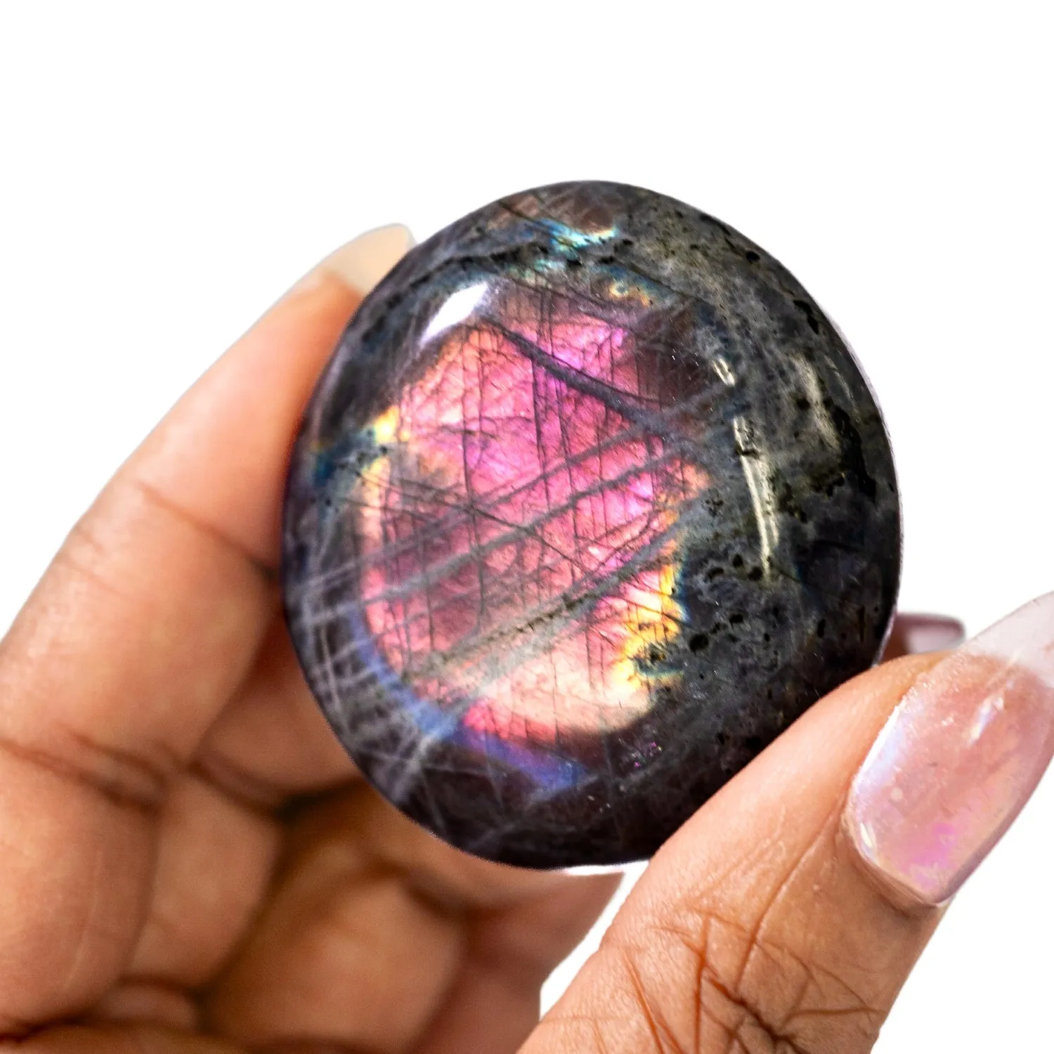 Pink & Purple Flash Labradorite Touchstone