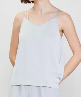 Recycled Double Strap Cami Top - Dove Grey