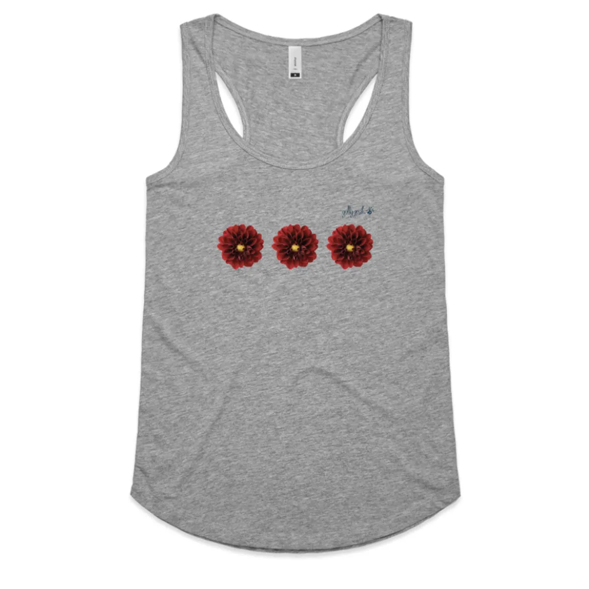 Red Dahlias Racerback Singlet