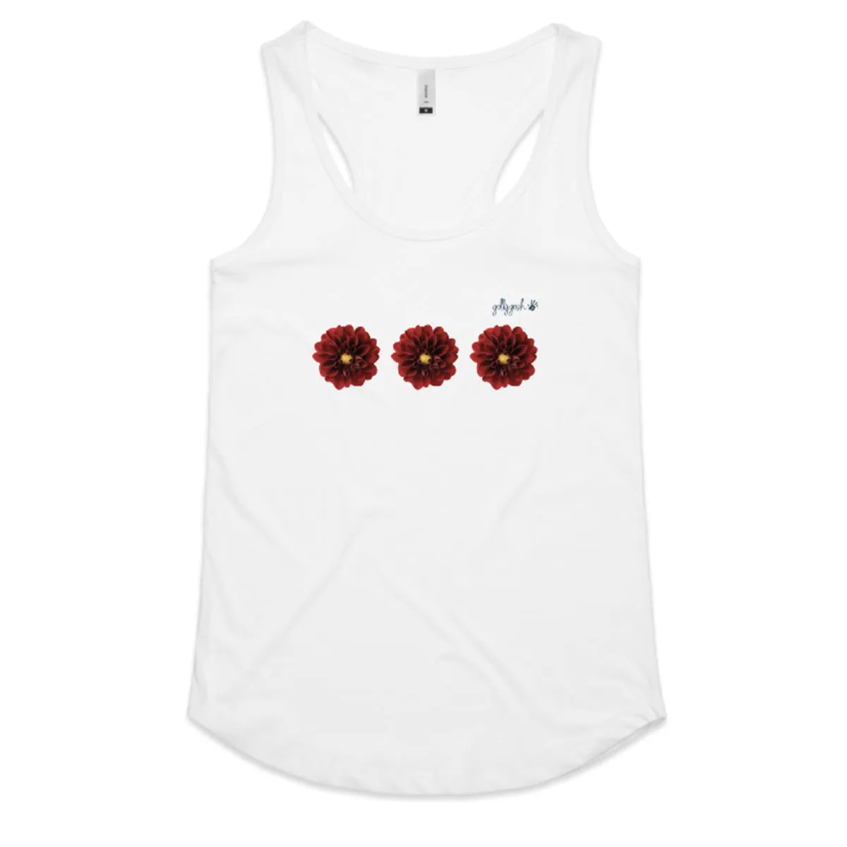 Red Dahlias Racerback Singlet