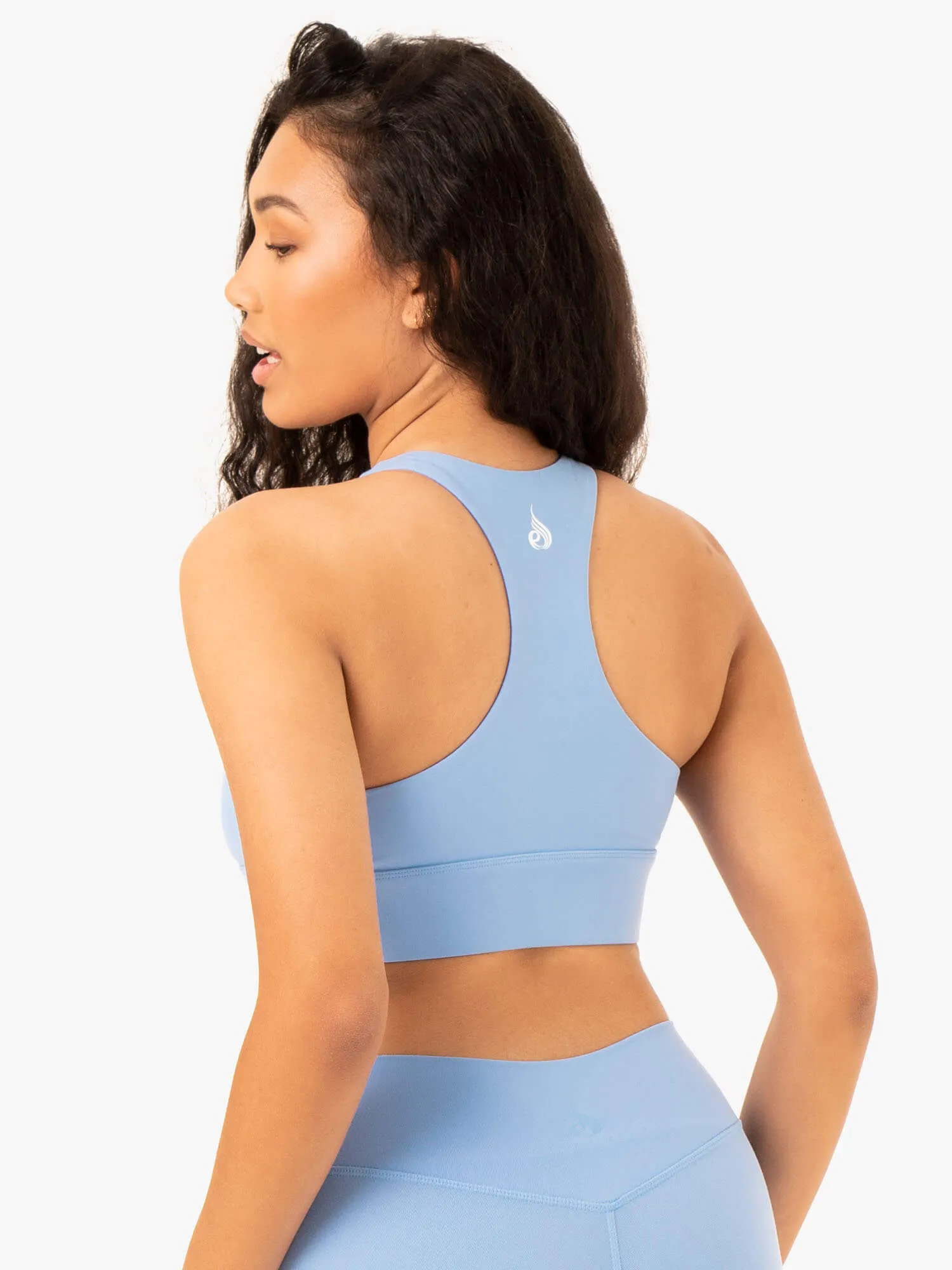 Replay Cut Out Sports Bra - Sky Blue