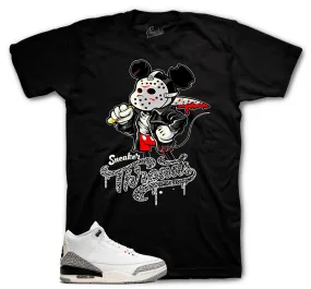 Retro 3 Reimagined White Cement Killa Mouse Shirt