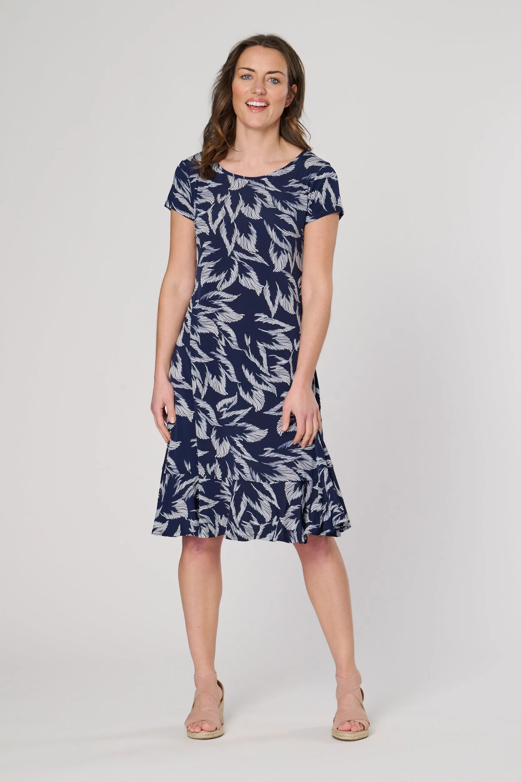 Saloos Frilled Hem Flare Shape Dress