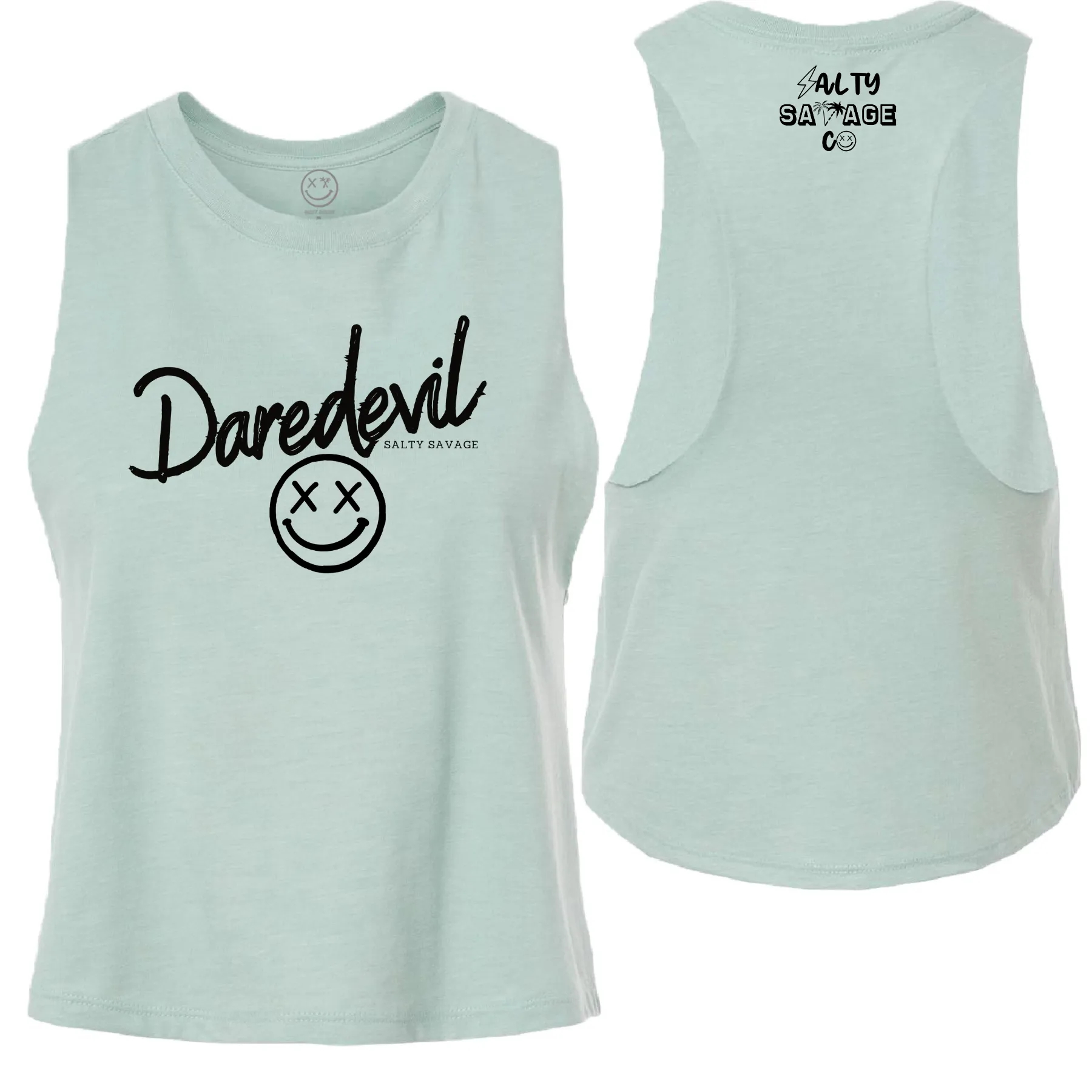 Salty Savage Ladies "Daredevil" Flowy Racerback Crop Tank