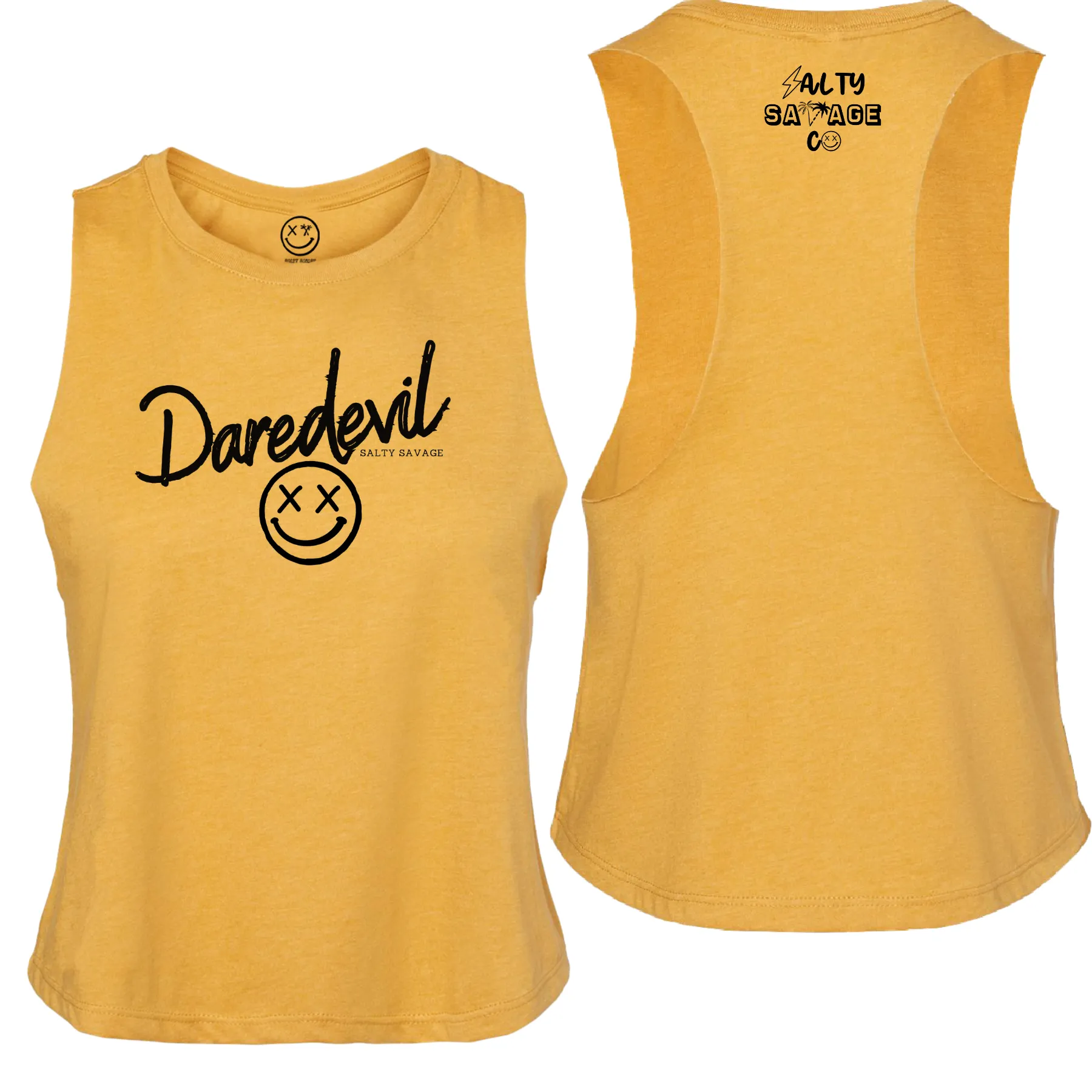 Salty Savage Ladies "Daredevil" Flowy Racerback Crop Tank