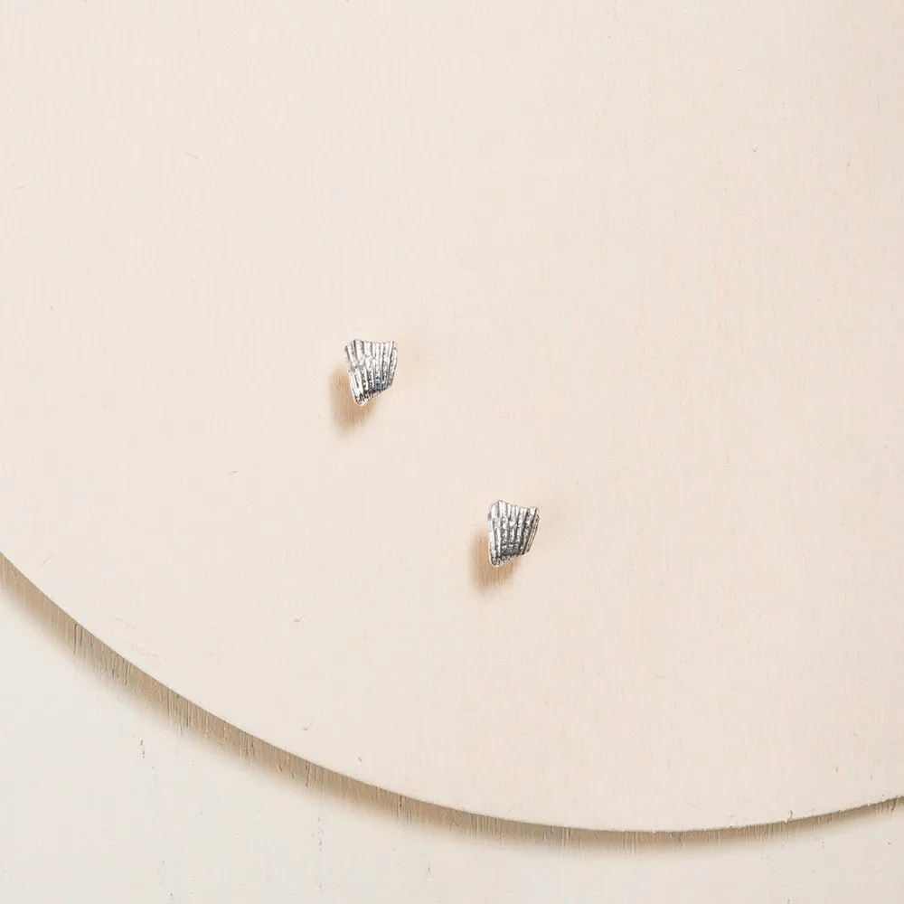 Seashell Stud Earrings - 14k Gold