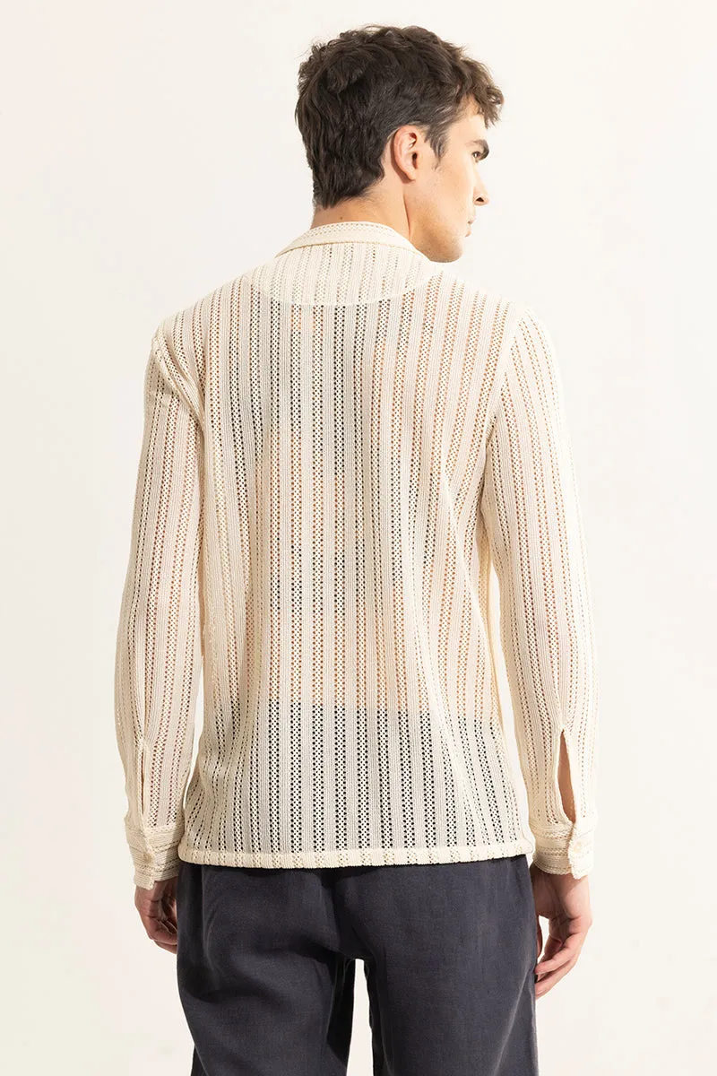 Seashore Serenity See-through Cream Shirt