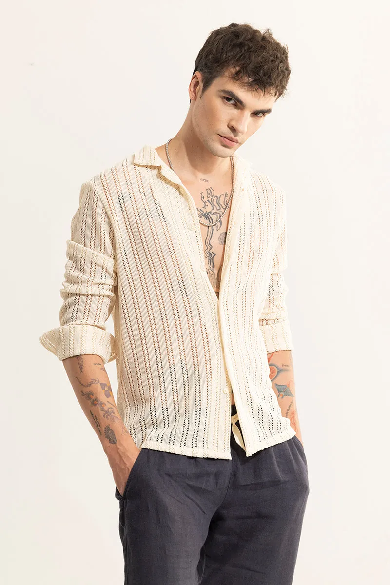 Seashore Serenity See-through Cream Shirt