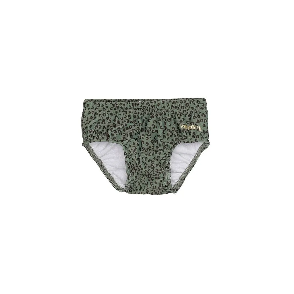 SGMiki Swim Pants Leospot - Oil Green, AOP Leospot