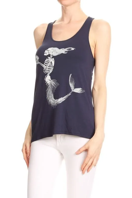 Skeleton Mermaid Raw Moda