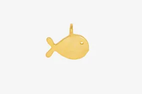 Small Fish Charm Wholesale 14K Gold, Solid 14K Gold, 272G