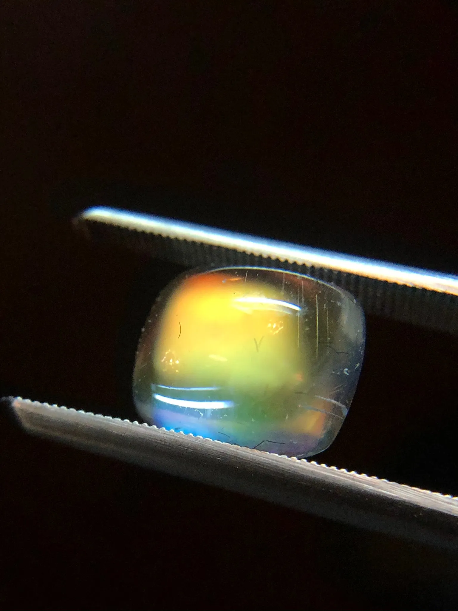 Square Rainbow Moonstone Cabochon