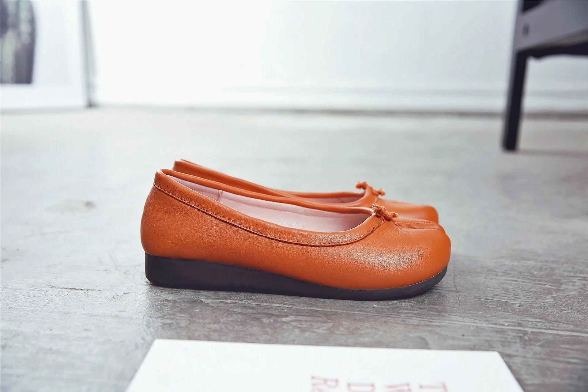 Summer New Retro Leather Soft Bottom Shoes