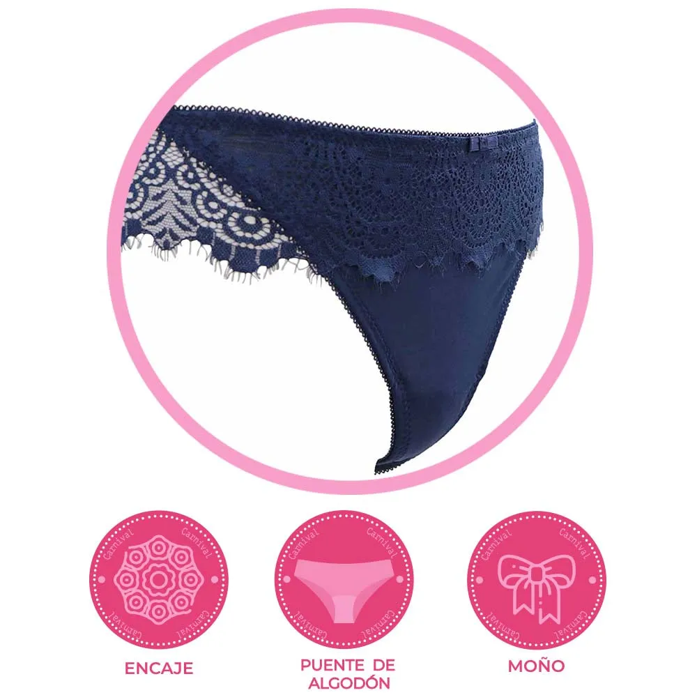 Tanga coordinable con detalles de encaje 64357 Lady Carnival