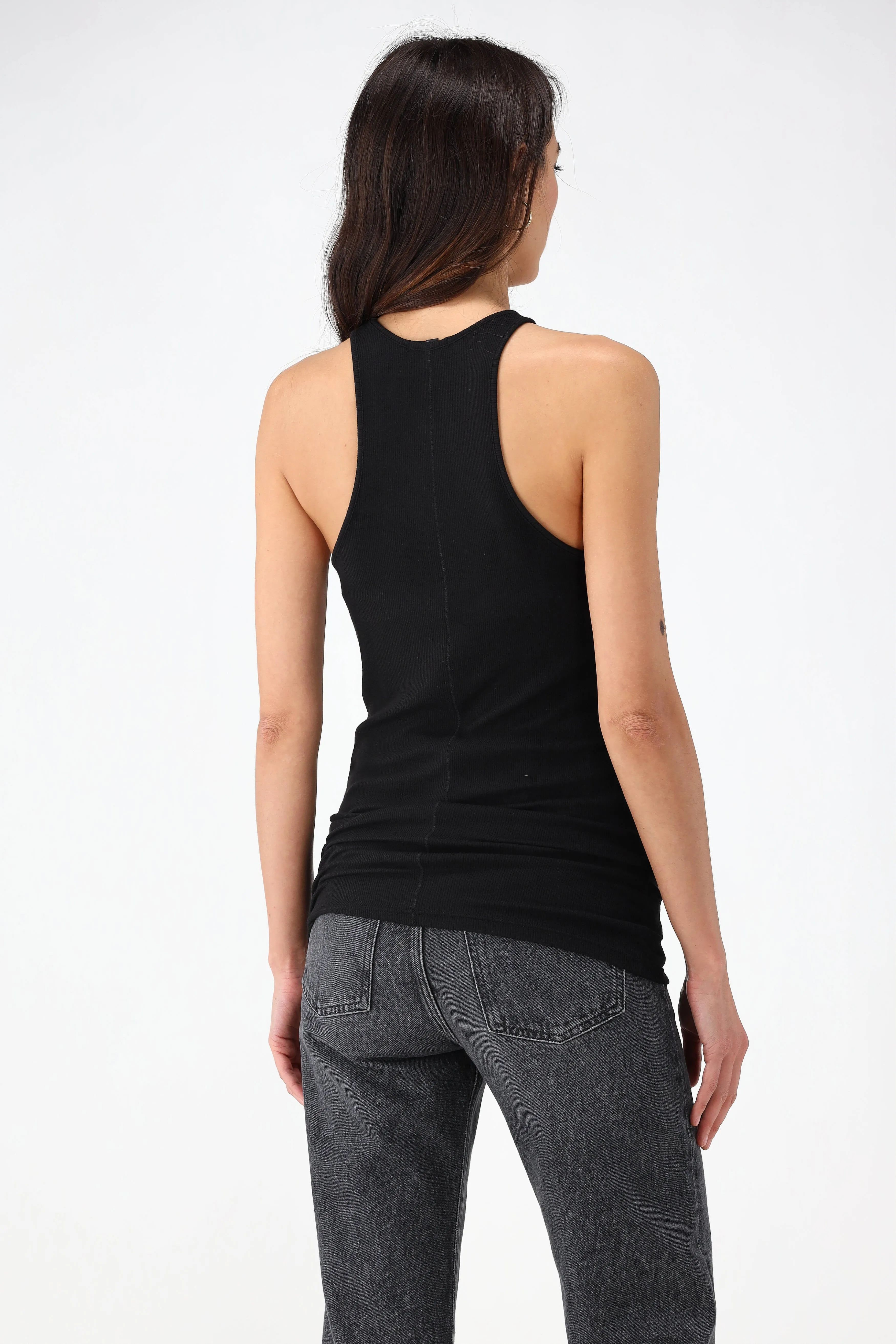 Tank Top Reverse Racer in Schwarz