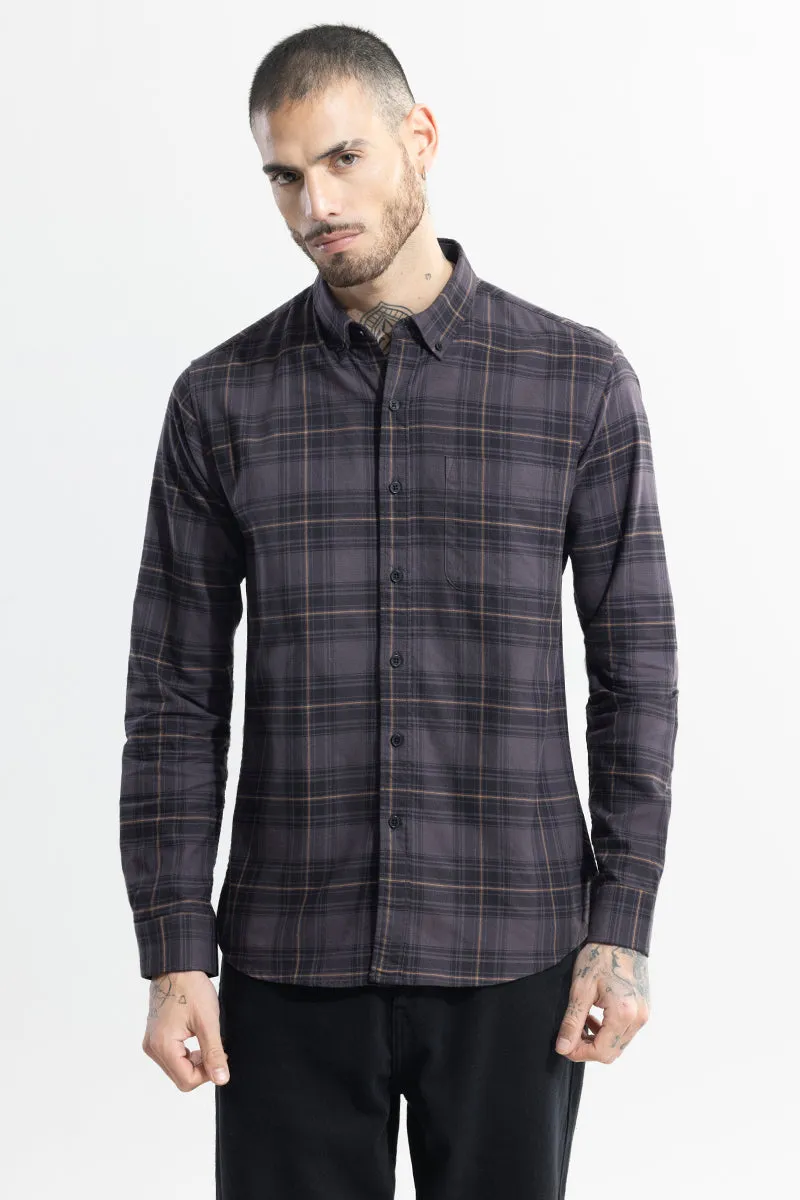 Tartan Twist Ash Grey Checks Shirt