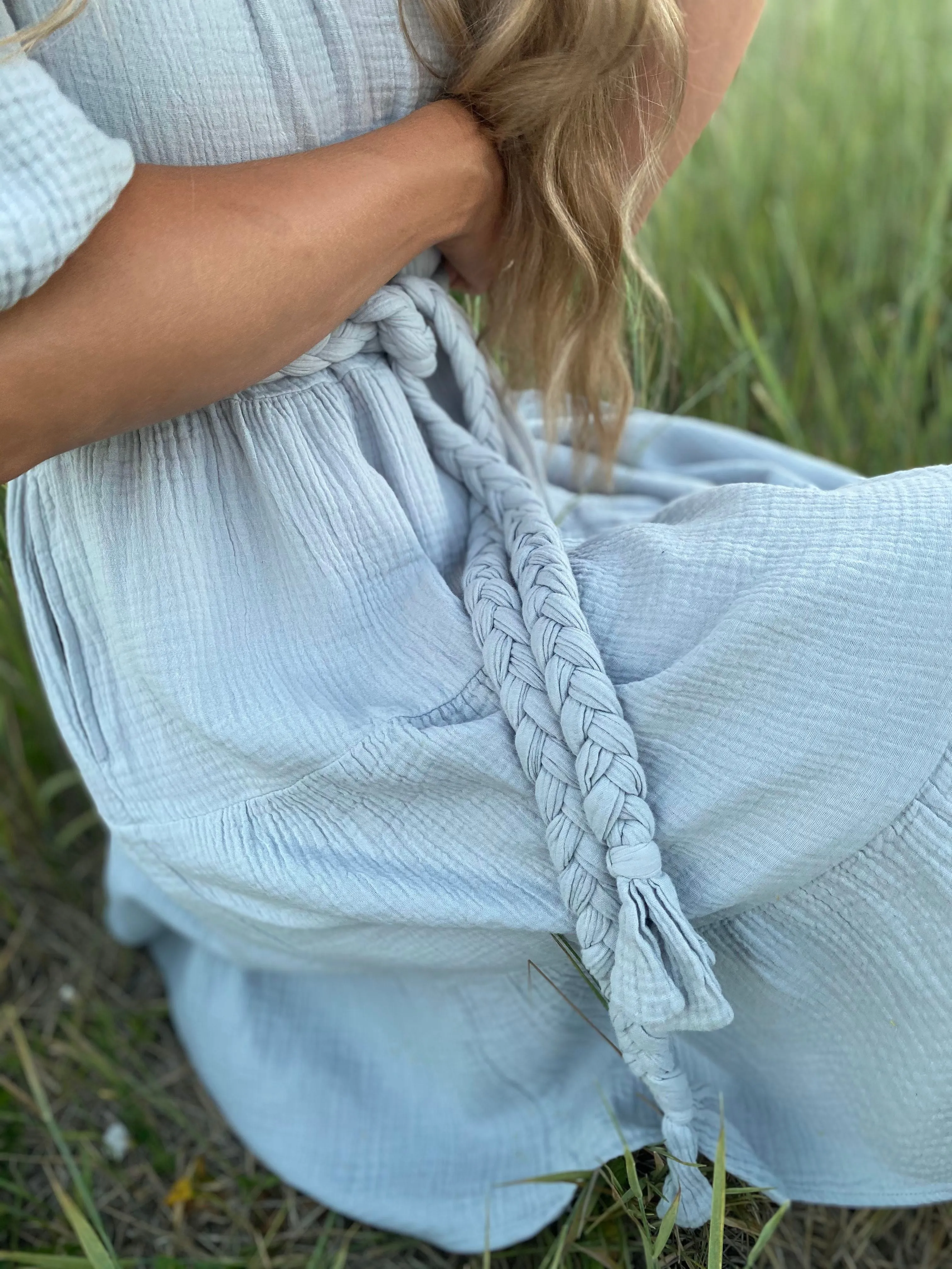 Tessa Dress in Pastel Blue