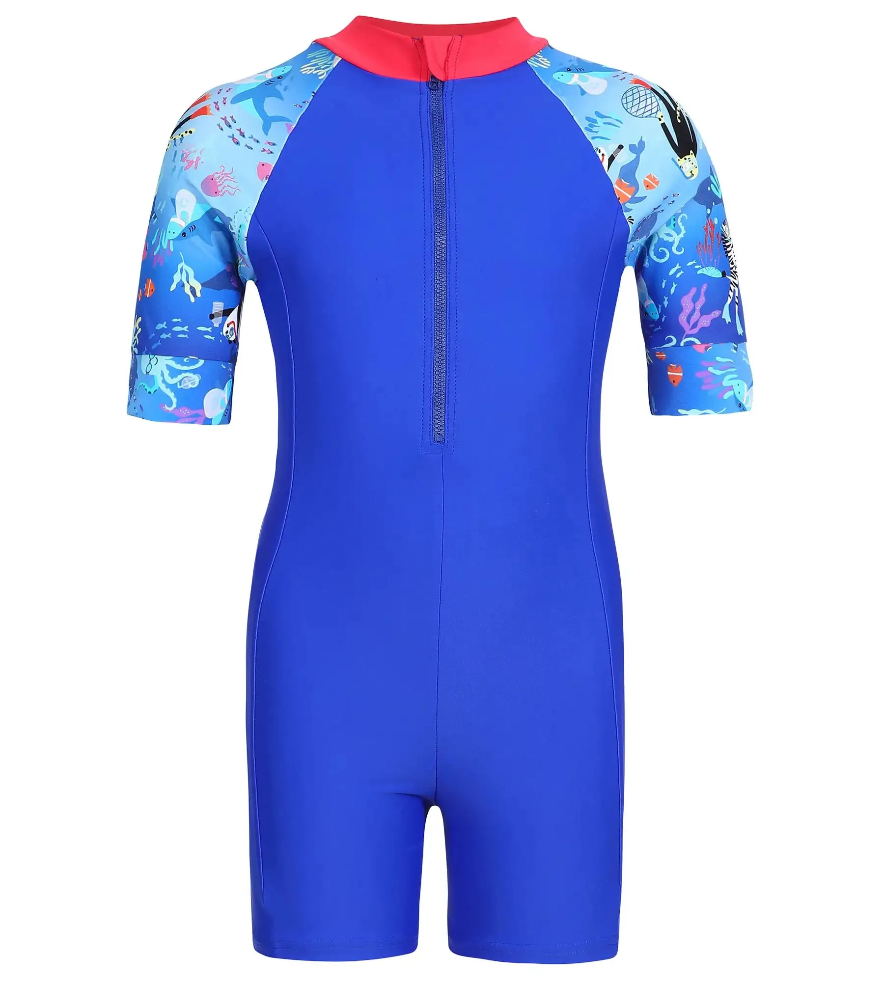 Tots Unisex Endurance Essential All In One Suit- Raspberry Fill & Cobalt