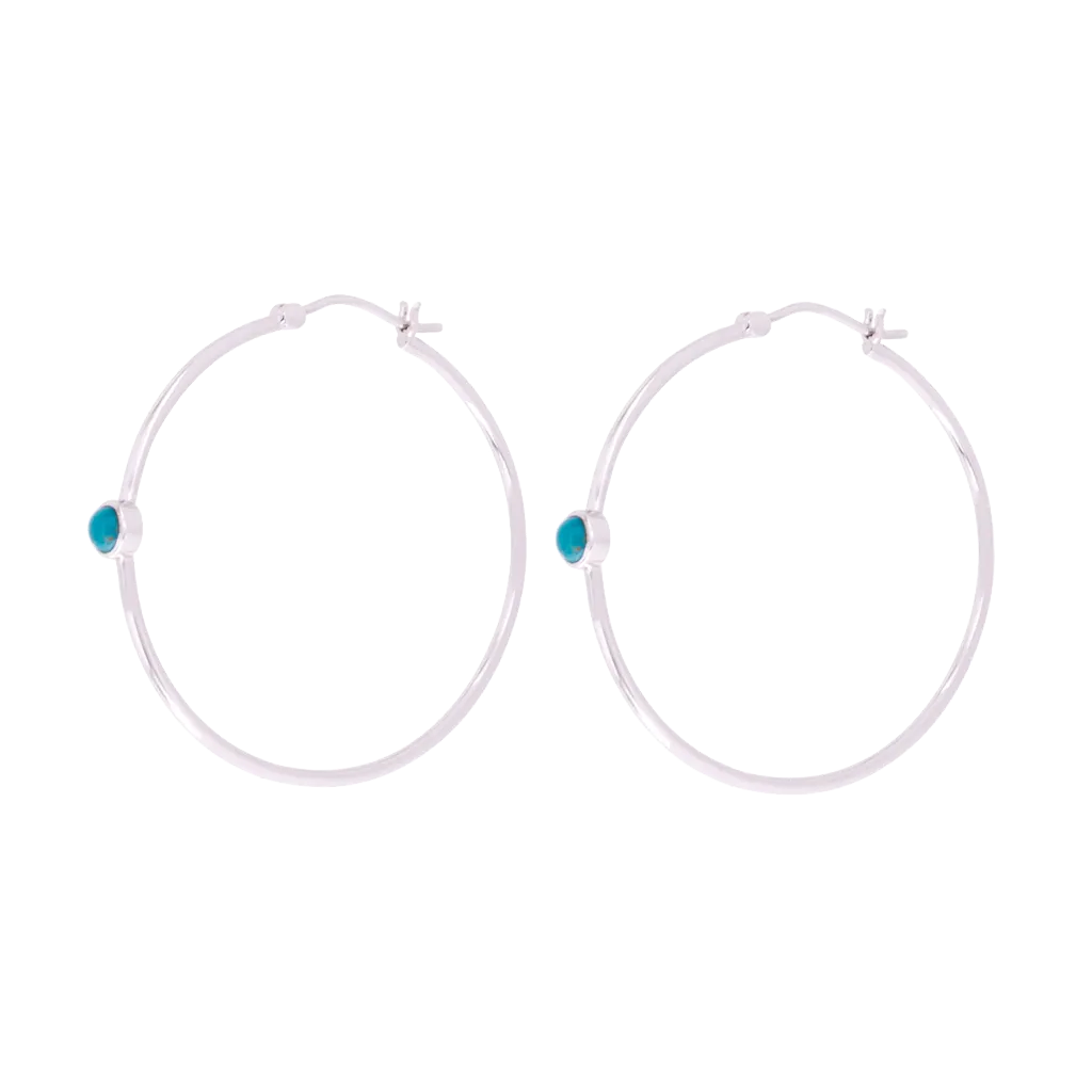 Turquoise Hoop Earrings