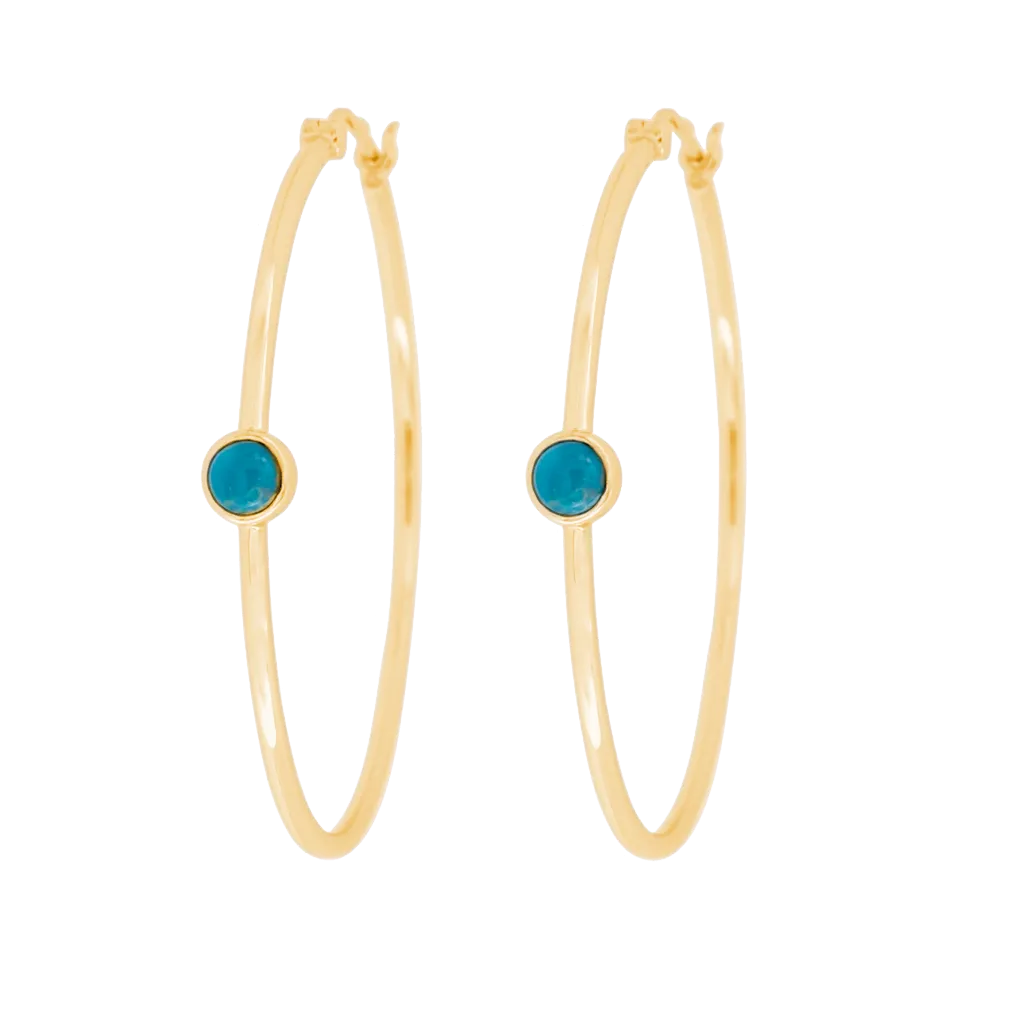 Turquoise Hoop Earrings