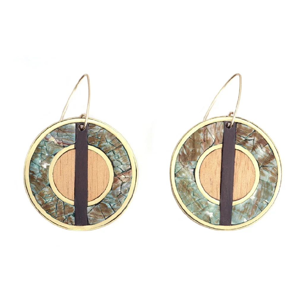 Vida Round Pendant Earrings