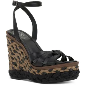 Vince Camuto Womens Phoenixx Leather Ankle Strap Wedge Sandals