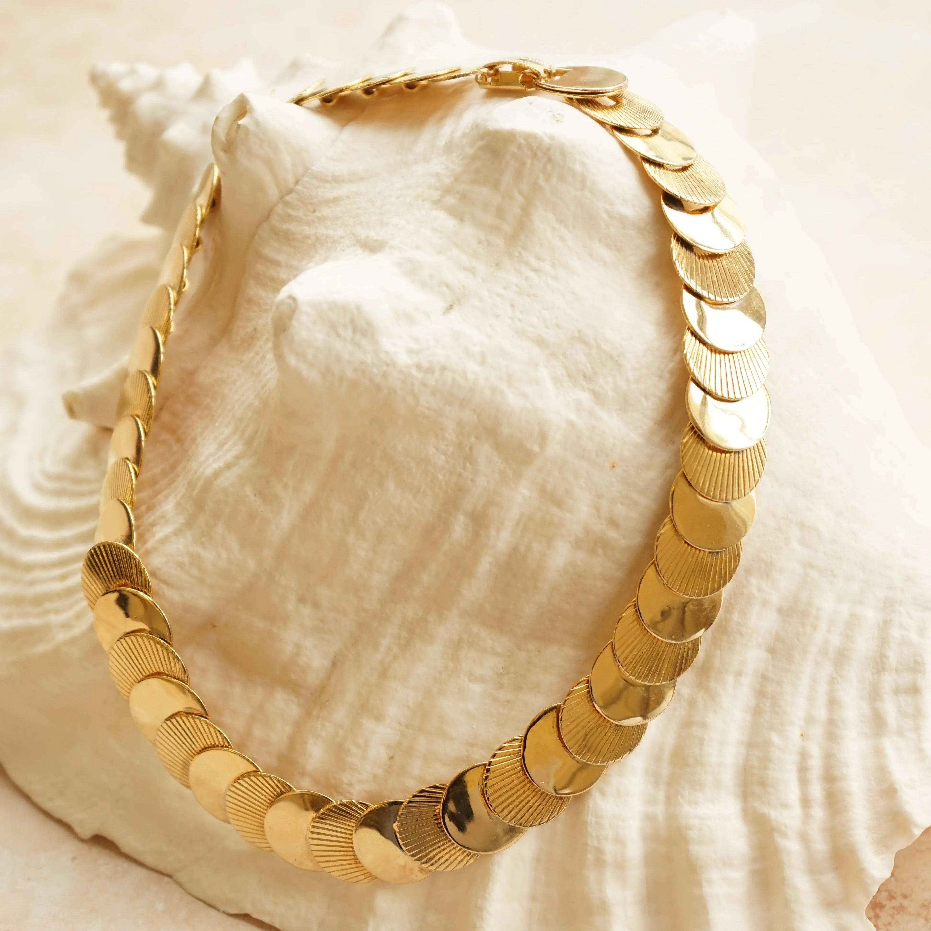 Vintage Overlapping Coin Necklace