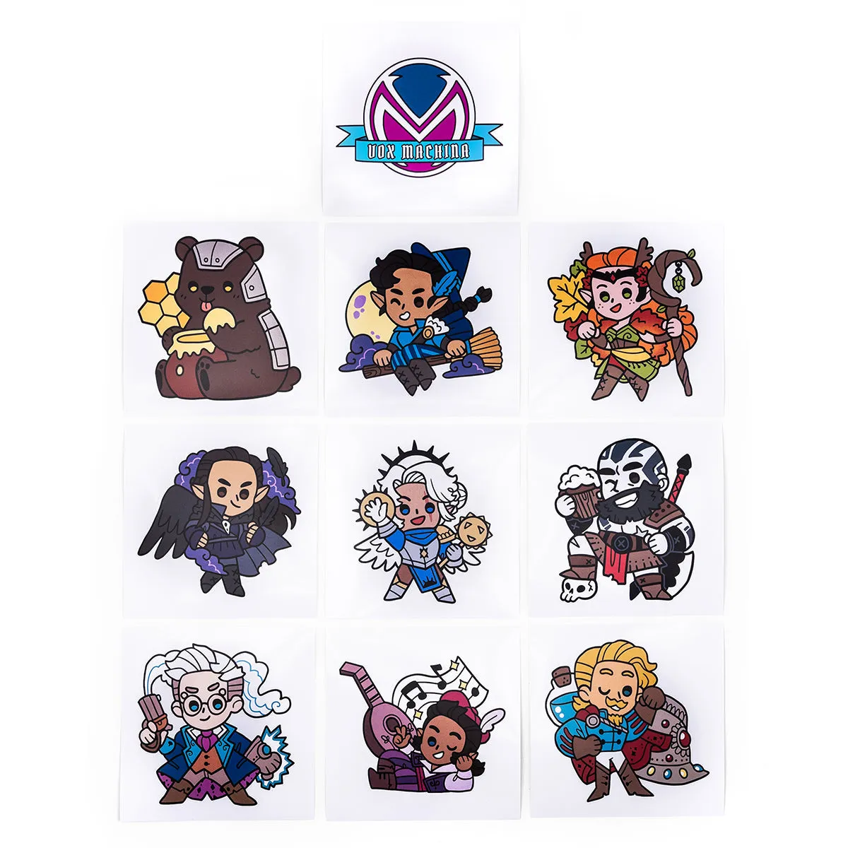 Vox Machina Chibi Vinyl Decals Set 10-Pack