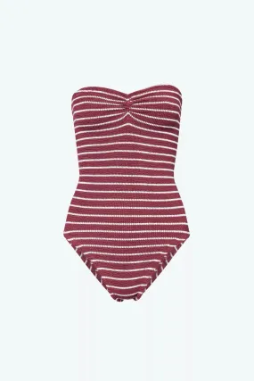 Wine Stripe Brooke One Piece