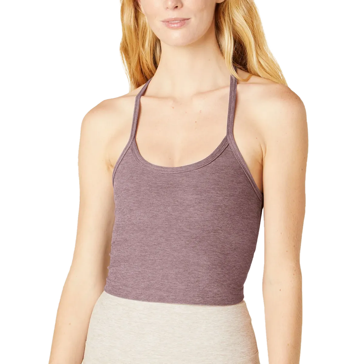 Women's Spacedye Slim Racerback Cropped Tank